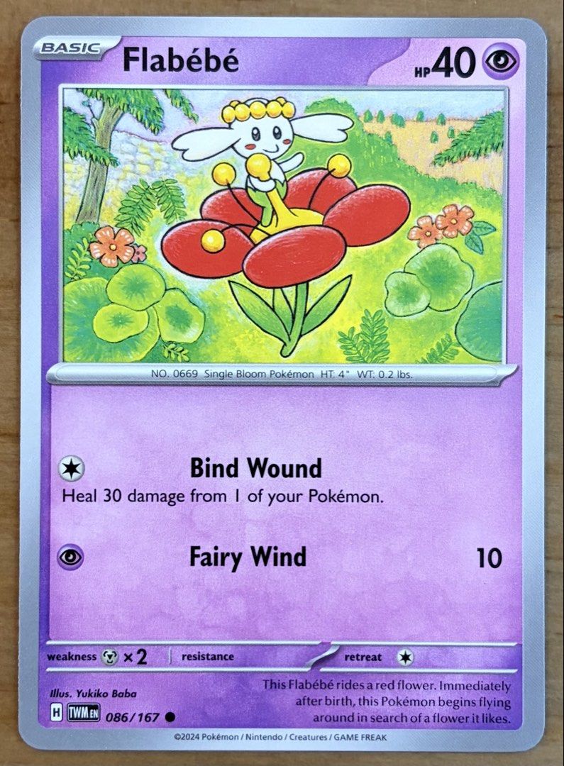 Flabebe | Pokemon Cards ~ Twilight Masquerade (Category: Raw Singles) located in Makati City. Submitted by cardlab (Listing ID 1463623440, Image 1). Description: Items are 💯 authentic/original/legit. About The Card: •Language: EN • Number: 086/167 • Common • Normal FOR: • Cards ₱99 and below with Card Sleeves • Cards ₱100 and up with Card Sleeves and Used Toploader • ₱10 for Bnew Tops Packaging (If Shipping): ✔️ Plastic cover ✔️ Cardboard ✔️ Bub