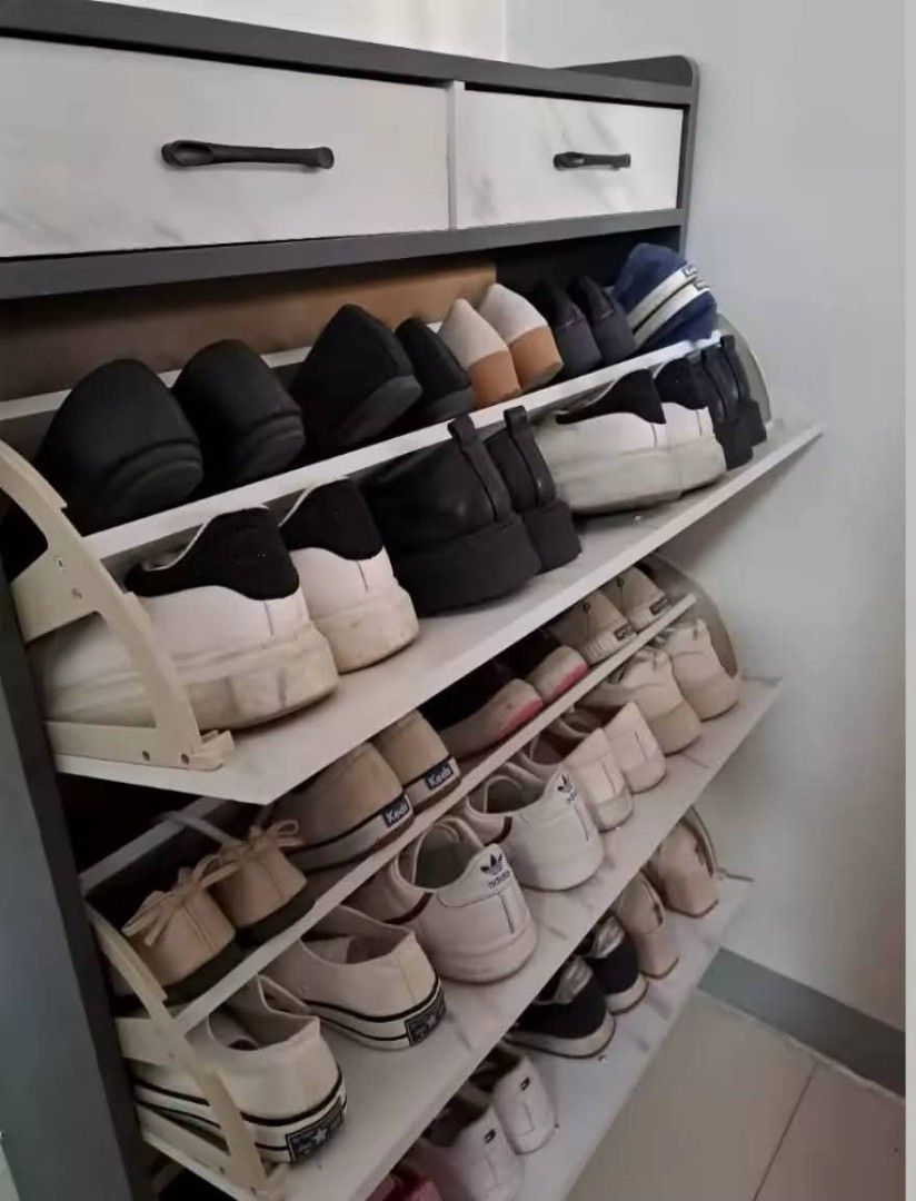 Flip shoe cabinet rack (Category: Shelves, Cabinets & Racks) located in Manila. Submitted by lyfrancois14 (Listing ID 1463742164, Image 2). Description: .