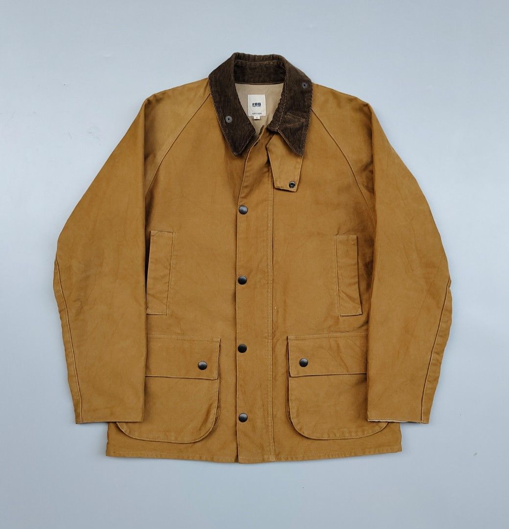 FOB moleskin bedale type (made in Japan) riding jacket (Category: Coats, Jackets and Outerwear) located in Baguio. Submitted by archival_thrifted.ph. (Listing ID 1463660864, Image 2). Description: FOR SALE ‼️ .FOB MOLESKIN BEDALE TYPE RIDING JACKET .MADE IN JAPAN 🇯🇵 . EXCELLENT CONDITION . MEDIUM ON TAG .PHP 3500 PLUS SF .❌❌ COP/COD .MOP GCASH .COURIER J&T .BAGUIO AREA .DM FOR SURE BUYER TY.