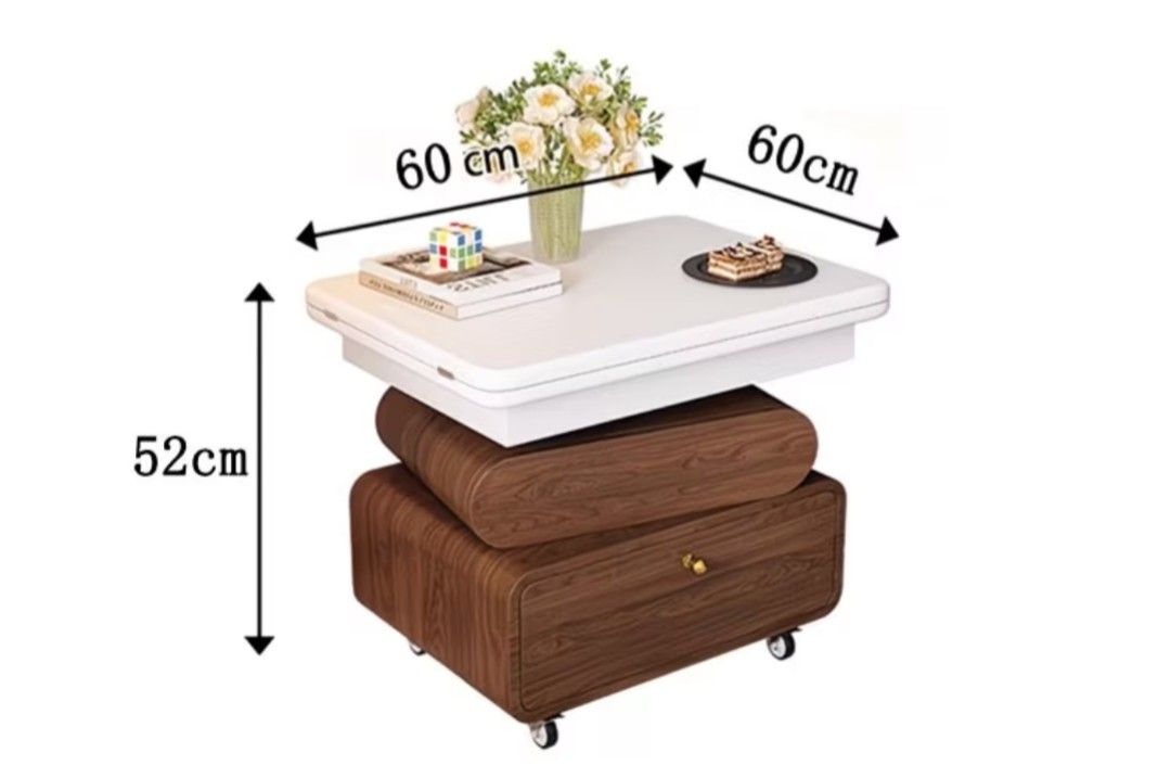 Foldable and Height Adjustable Table (Category: Tables & Sets) located in Singapore. Submitted by cerae (Listing ID 1463621721, Image 1). Description: versatile use due to adjustable height and expandable surface area. bought and barely used, was more like a decor.