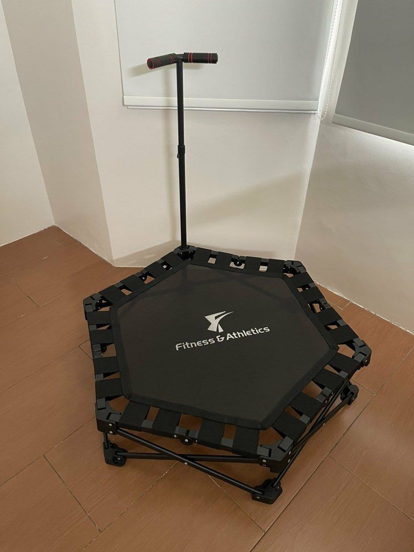 Foldable Trampoline for Full Body Workouts (Category: Cardio & Fitness Machines) located in Paranaque City. Submitted by juju_closet (Listing ID 1463681609, Image 1). Description: Condition: 10/10. Barely used this! - Can be used indoor or outdoor - Got this from Chris Sports. SRP is ₱4599 but only selling for ₱3000 RFS: Decluttering (need more space at home).