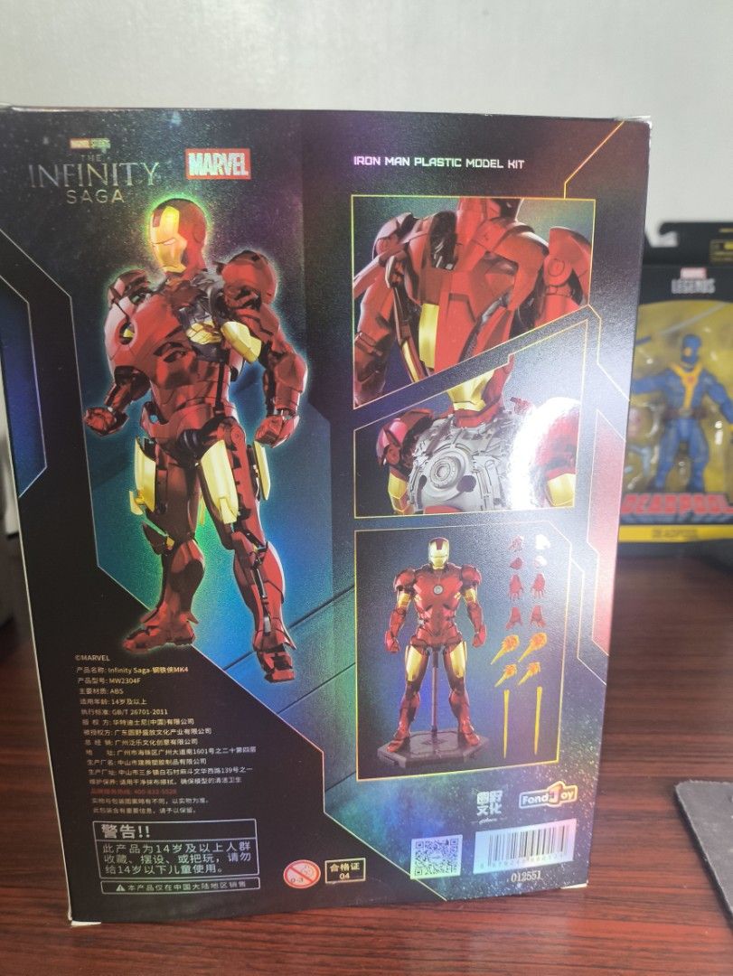 Fondjoy Iron Man Mark IV 1/12 Plastic Model Kit (Category: Gundam & Model Kits) located in Pasig City. Submitted by shinjishop (Listing ID 1463712705, Image 3). Description: -Unbuilt/New -₱1,050 -gcash/gotyme/bpi payment, cod via lalamove -lalamove/j&t delivery/pickup.