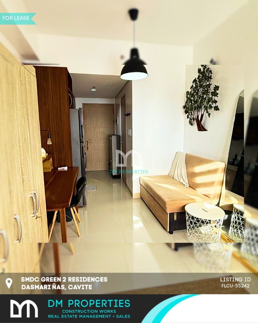 For Lease/Rent: Studio Unit in SMDC Green 2 Residences, Dasmariñas ...