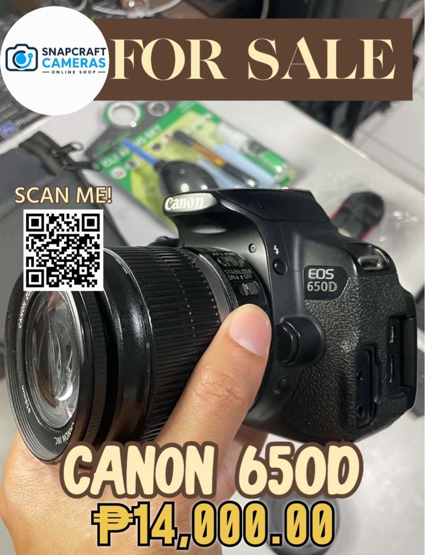 FOR SALE CANON EOS 650D (Category: Cameras) located in Manila. Submitted by m5930 (Listing ID 1463727202, Image 2). Description: .