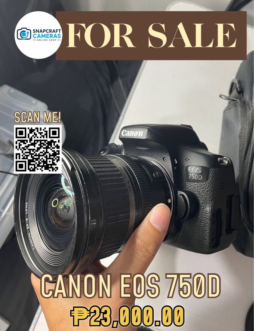 FOR SALE CANON EOS 750D (Category: Cameras) located in Manila. Submitted by m5930 (Listing ID 1463726973, Image 2). Description: 📸 FOR SALE: CANON EOS 750D / REBEL T6i 📸 💰 PRICE: ₱23,000 ✨ 24.2MP APS-C CMOS Sensor ✨ DIGIC 6 Processor ✨ 19-Point All Cross-Type Autofocus ✨ 5 FPS Continuous Shooting ✨ Full HD 1080p Video ✨ 3.0” Vari-Angle Touchscreen LCD ✨ Built-in Wi-Fi + NFC ✨ EF/EF-S Lens Compatible Perfect for 📷 photography, portraits, event