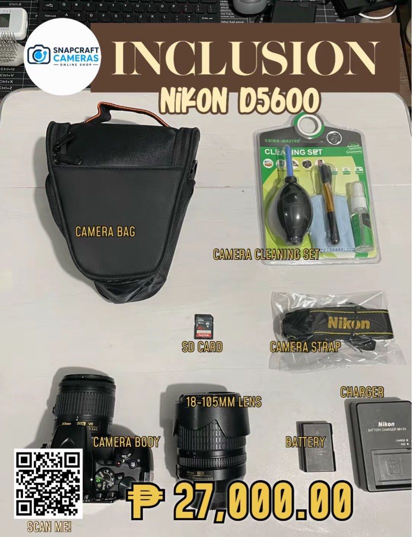 FOR SALE NIKON D5600 (Category: Cameras) located in Manila. Submitted by m5930 (Listing ID 1463727694, Image 1). Description: .