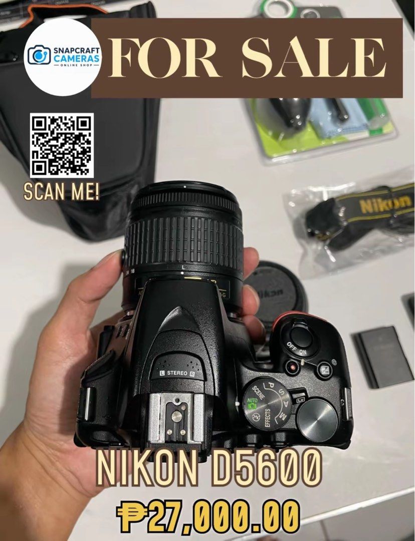 FOR SALE NIKON D5600 (Category: Cameras) located in Manila. Submitted by m5930 (Listing ID 1463727694, Image 3). Description: .