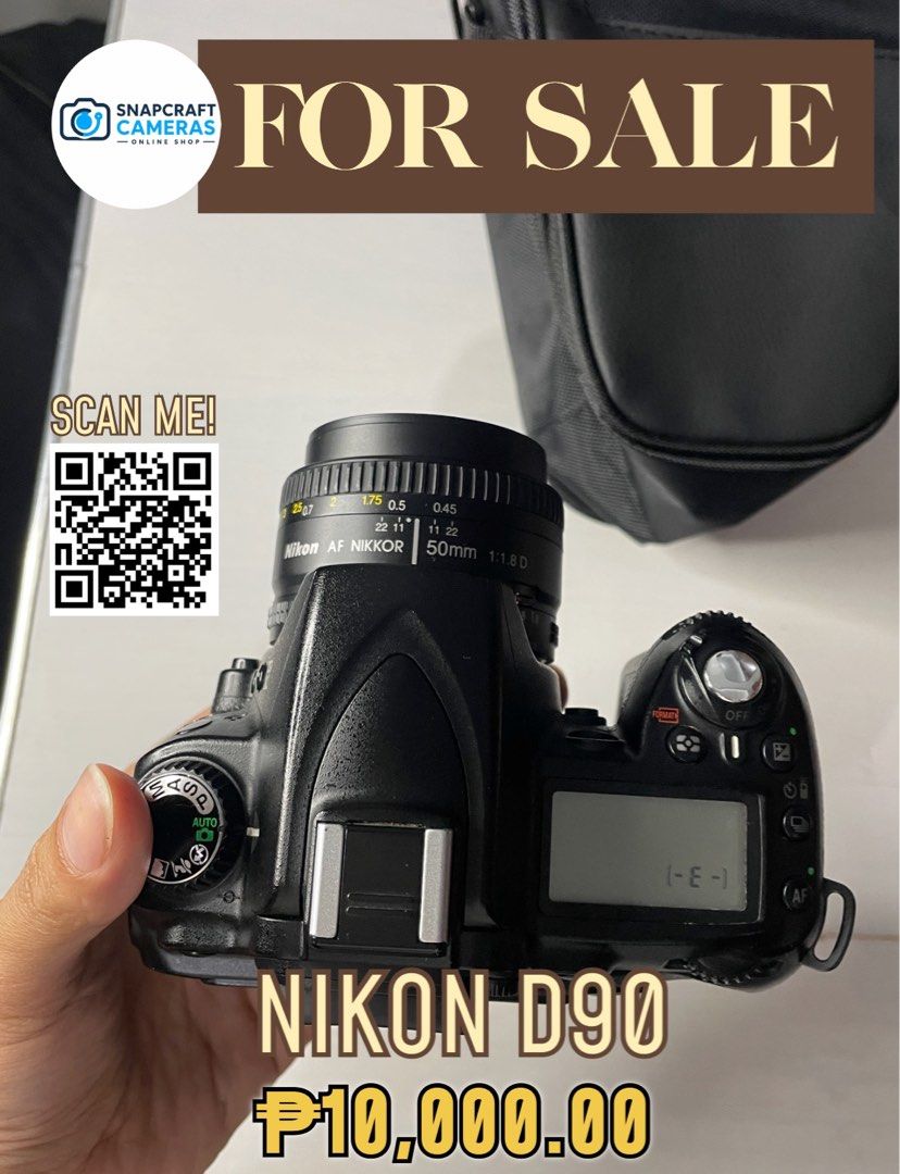FOR SALE NIKON D90 (Category: Cameras) located in Manila. Submitted by m5930 (Listing ID 1463726066, Image 3). Description: 📸 FOR SALE: NIKON D90 🔥 NIKON D90 FOR ONLY ₱10,000! A reliable DSLR perfect for beginners, hobbyists, portraits, events, and everyday photography. 📷✨ ✨ KEY SPECS: • 12.3MP APS-C CMOS Sensor • EXPEED Image Processor • 11-Point Autofocus • Up to 4.5 FPS Continuous Shooting • 3.0” LCD Screen • ISO 200–3200 (Expandable to 640