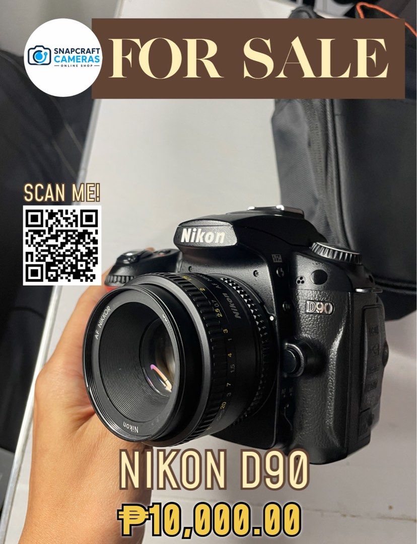 FOR SALE NIKON D90 (Category: Cameras) located in Manila. Submitted by m5930 (Listing ID 1463726066, Image 2). Description: 📸 FOR SALE: NIKON D90 🔥 NIKON D90 FOR ONLY ₱10,000! A reliable DSLR perfect for beginners, hobbyists, portraits, events, and everyday photography. 📷✨ ✨ KEY SPECS: • 12.3MP APS-C CMOS Sensor • EXPEED Image Processor • 11-Point Autofocus • Up to 4.5 FPS Continuous Shooting • 3.0” LCD Screen • ISO 200–3200 (Expandable to 640