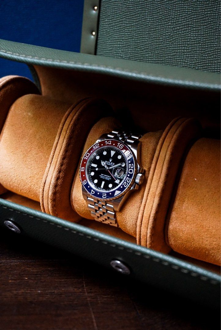 [Full Set] Rolex Pepsi GMT Master 2 Jubilee Bracelet Steel Discontinued Ceramic Bezel Ref. 126710BLRO (Category: Watches) located in Singapore. Submitted by watch.estate (Listing ID 1463637873, Image 3). Description: *Highly collectible Rolex discontinued Pepsi* Condition 9.5/10 Near mint, hardly worn. Unpolished. Light hairlines on clasp. - Statement piece - Ceramic red and blue bezel - Discontinued and good value - 40mm perfect size - Full set 
