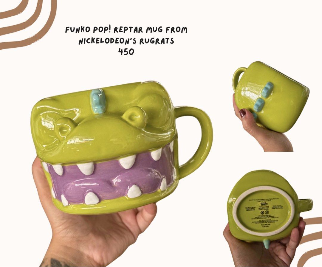 FUNKO Pop Reptar Mug from Rugrats (Category: Coffee & Tea Tableware) located in Pasig City. Submitted by homeyvibesph (Listing ID 1463720058, Image 1). Description: .