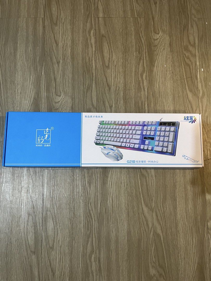G21B Gaming Keyboard and Mouse Combo - RGB Backlit (Category: Computer Keyboard) located in Las Pinas. Submitted by rafael.jvlsa (Listing ID 1463661592, Image 1). Description: - G21B Keyboard and Mouse Set - Vibrant RGB Backlighting for Gaming Setup - Full-size Keyboard with Numeric Keypad - Matching RGB Mouse Included - Ideal for Gaming or Stylish Office Use - Comes in Original Packaging.