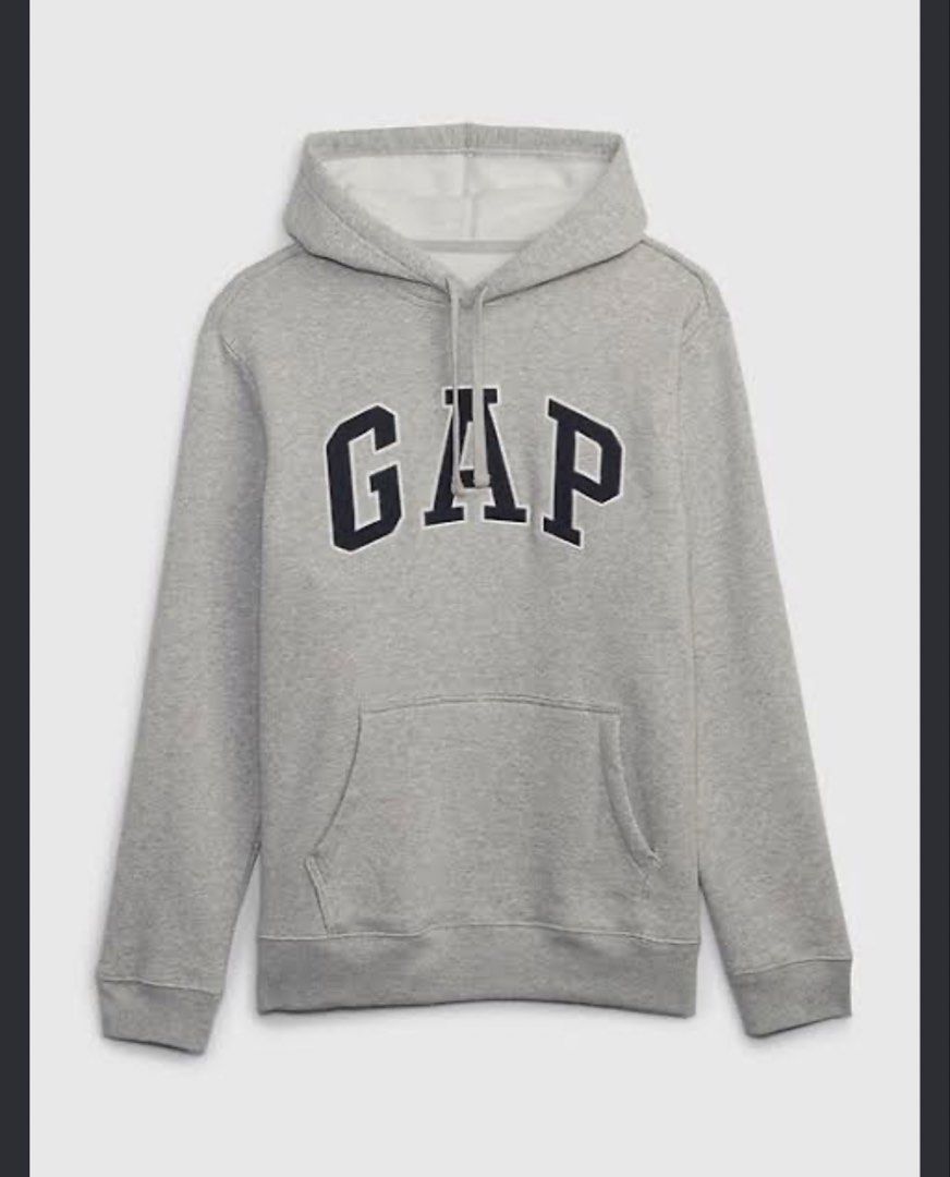 GAP Gray Logo Pullover Cotton Hoodie Men's (Category: Coats, Jackets and Outerwear) located in Cabuyao City. Submitted by jeirussamson897 (Listing ID 1463573301, Image 2). Description: GAP Gray Logo Pullover Cotton Hoodie Men's xl 25-26 width 29 length excellent condition needwash only has minimal stain 9/10 499+sf.