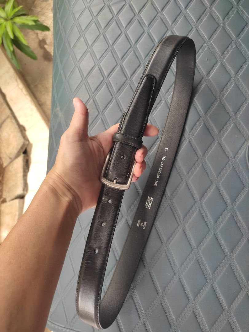 Genuine leather belt 34" (Category: Belts) located in Cainta. Submitted by allauthenticbymj (Listing ID 1463677579, Image 2). Description: leather belt up to 34" genuine leather width 1inch color:black price:450 buyer shoulders sf Courier choices and MOP Gogo express (cod option) LBC (cash on pick up) J&t (gcash or bdo payment) Lalamove for same day delivery Gcash or bdo payment).