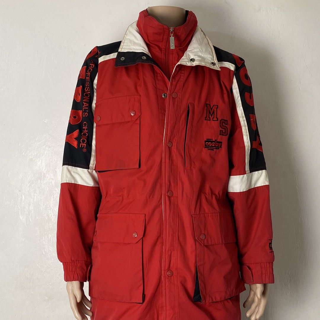 GERRY COSBY 🧥 | Red Vintage MSG Heavy Parka Jacket (Category: Coats, Jackets and Outerwear) located in Bulacan. Submitted by orc.ph (Listing ID 1463665343, Image 3). Description: GERRY COSBY 🧥 | Red Vintage MSG Heavy Parka Jacket Material Used: 65% Cotton 35% Polyester - Red - Heavyweight -Mutli-Pockets - Snap-Buttons And Full-Zip Enclosure -Letter Block “GERRY” Collar Embroidery - Weather-Resistant -Sleeves Embroidered Spell-Outs -Double Colla