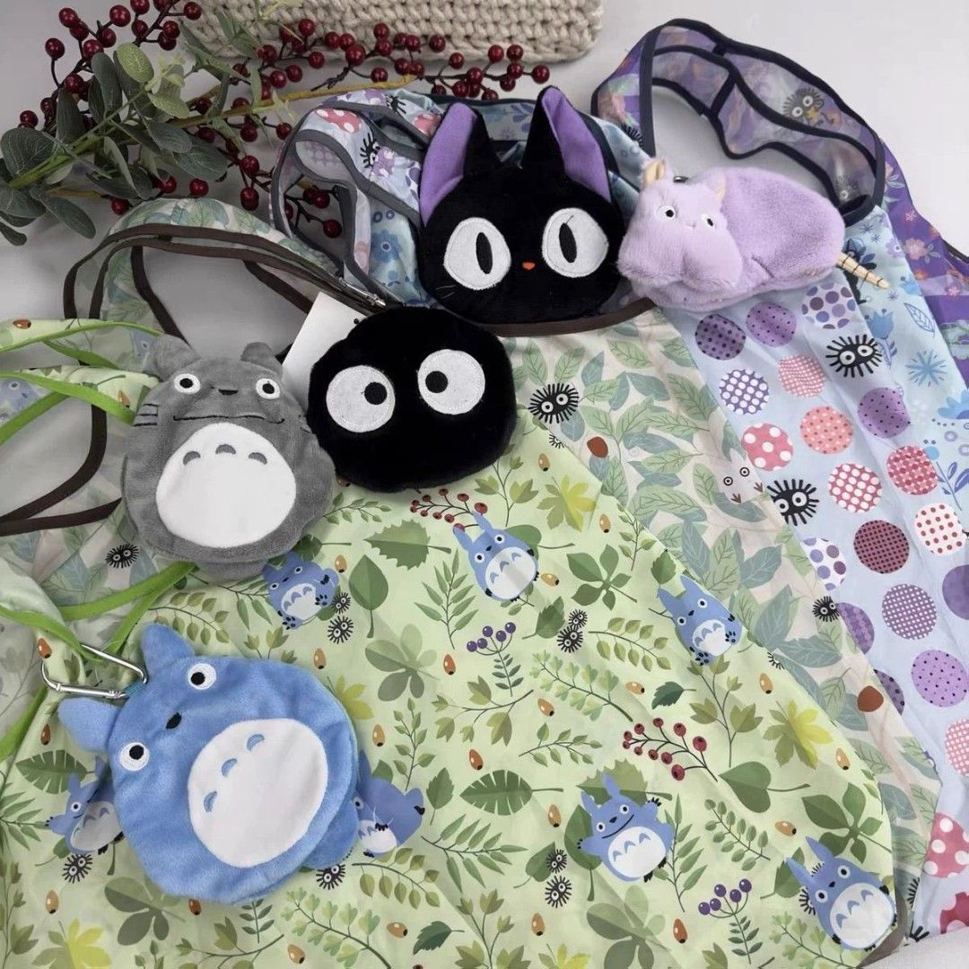 [Pre-order] Ghibli Totebag (Category: Tote Bags) located in Malasiqui. Submitted by yoonisthings (Listing ID 1463612071, Image 2). Description: Ghibli Reusable Shopping Totebag size: 45x45cm SF included via J&T.