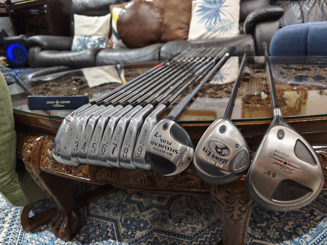 Golf Set (Category: Other Sports Equipment and Supplies) located in Paranaque City. Submitted by manilagolfmarket (Listing ID 1463699636, Image 2). Description: For Sale Golf Set °Titleist steel shaft irons °Callaway woods °Titleist driver °Titleist putter °Odyssey bag included for only 12.8k pick up Bf Paranaque free shipping within MM..