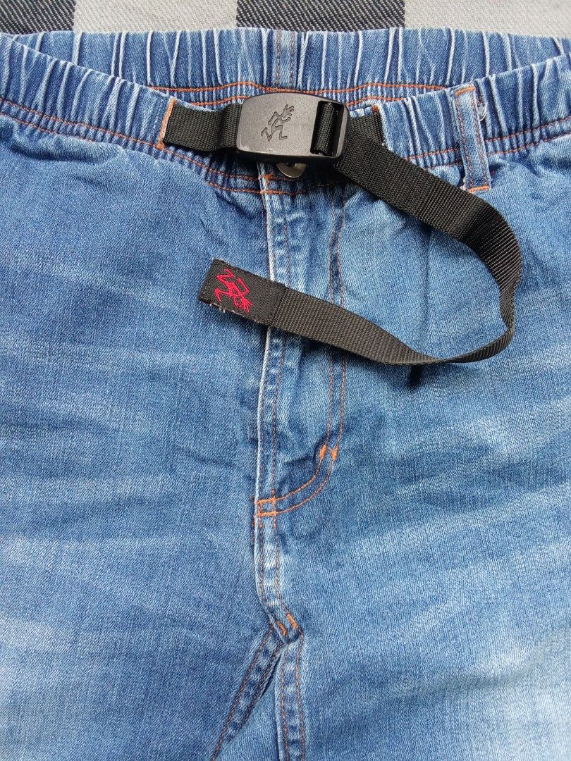 Gramicci denim Pants (Category: Jeans) located in Polomolok. Submitted by timog_high_ice_v2 (Listing ID 1463668591, Image 3). Description: - Denim - Size S - Waist 28-30 - Length 38 - Built in belt - Adjustable Subrang ganda 🫶.