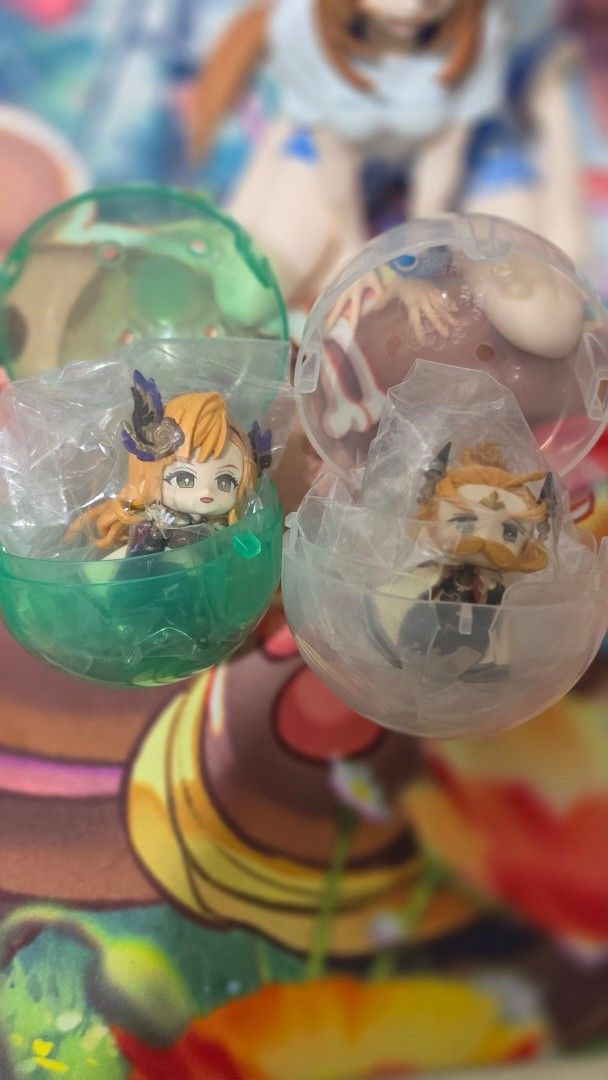 Granblue Fantasy gachapon chibi (Category: Designer & Blind Box Toys) located in Cotabato. Submitted by cyllionox (Listing ID 1463730684, Image 1). Description: - Set of 2 anime gachapon figures - Includes capsule - Still sealed.