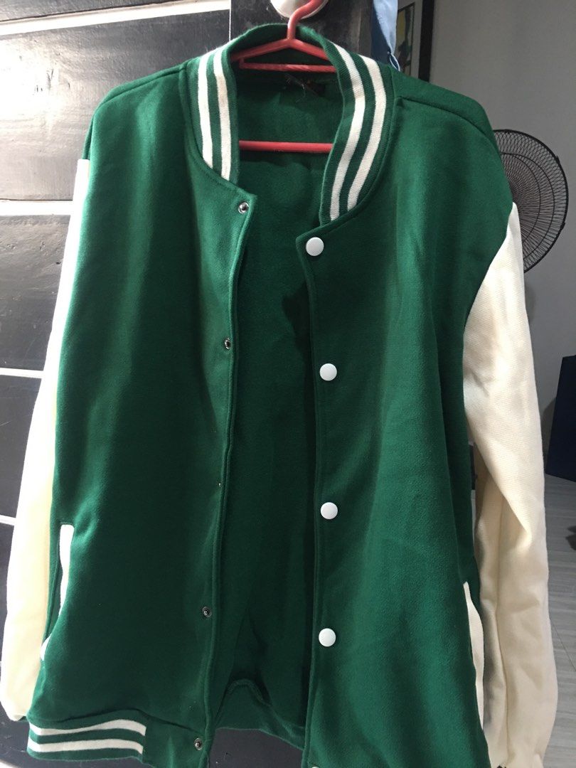 green varsity jacket (Category: Coats, Jackets and Outerwear) located in Marilao. Submitted by joelheather02 (Listing ID 1463573743, Image 1). Description: .