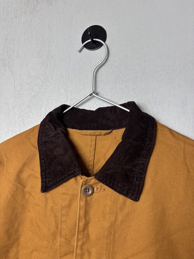 GU Japan Coverall Chore Jacket (Category: Coats, Jackets and Outerwear) located in Mandaluyong City. Submitted by fellas_ph (Listing ID 1463609924, Image 3). Description: Excellent condition No issues Size L 23.5" Width 30.5" Length.