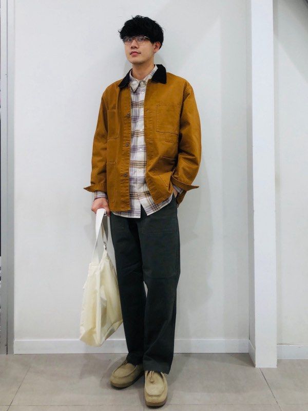 GU Japan Coverall Chore Jacket (Category: Coats, Jackets and Outerwear) located in Mandaluyong City. Submitted by fellas_ph (Listing ID 1463609924, Image 1). Description: Excellent condition No issues Size L 23.5" Width 30.5" Length.