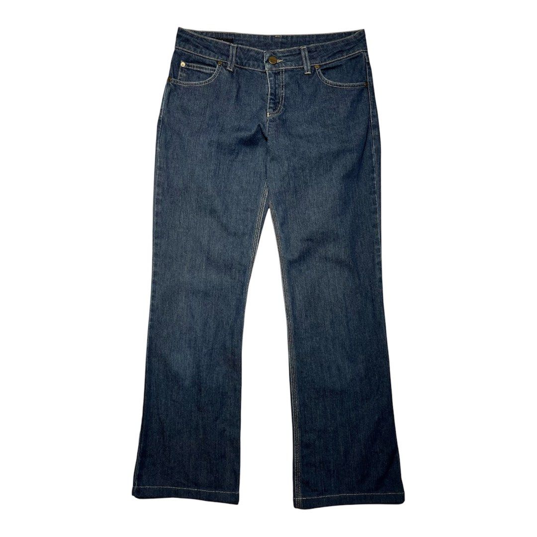 GUCCI 2006 Frida Giannini Low Rise Flared Jeans (Category: Jeans) located in Balanga. Submitted by goodiegarments (Listing ID 1463654338, Image 1). Description: GUCCI 2006 Frida Giannini Low Rise Flared Jeans Authentic 100% Iconic early Frida Giannini-era Gucci denim featuring a low-rise fit and flared leg silhouette. Great archival piece with strong 2000s Gucci character. Measurements (Laid Flat) * Waist: 15-15.5 inches (30-31 inches) * Hips: 17