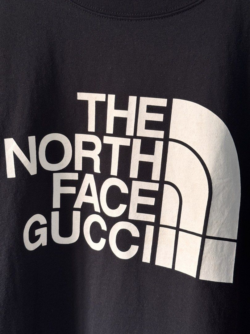 Gucci - The North Face - Black Tshirt (Category: Tshirts & Polo Shirts ) located in Cabuyao City. Submitted by _streetflavor (Listing ID 1463676531, Image 2). Description: Gucci - The North Face - Black Tshirt Excellent Size: small fits medium Length: 28.5 Width: 22 -1,880 pesos Dm.