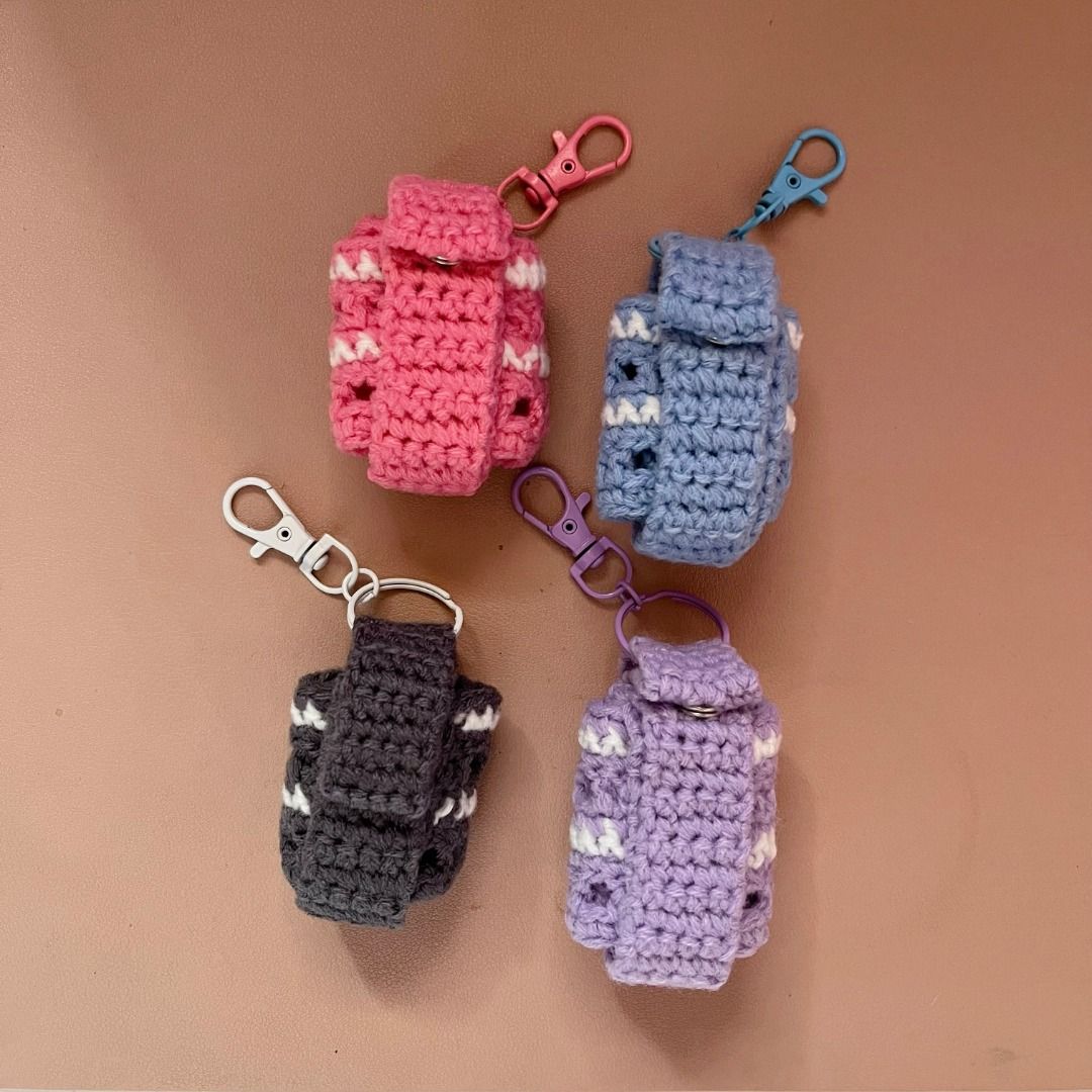 Handmade Crochet Keychain Cup Holder (Category: Handmade Craft) located in Mandaluyong City. Submitted by bbkc.ph (Listing ID 1463646422, Image 2). Description: 🌸 Kawaii handmade crochet cup holder which can be used as a bag charm 🌸 Ideal for convenient on-the-go drinks 🌸 Send a message for specific color request 🌸 Ideal for gifting or treating yourself 🌸 Quantity: 1pc 🌸 This product includes cardboard packaging (see last photo) 🌸 Pictures
