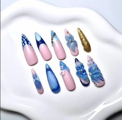 HANDMADE CUSTOM PRESS ON NAILS (Category: Hands & Nails) located in Manila. Submitted by by_lodia. (Listing ID 1463669021, Image 3). Description: HANDMADE CUSTOM PRESS ON NAILS •ACCEPTING RUSH ORDER (received inside 24 hours) •comes with nail glue, jelly glue, nail file, cuticle pusher, and alcohol (will send the instruction step by step to apply the press on) • Sizes: (small to xl) • Price depends on size and design •50% down payment to confirm 