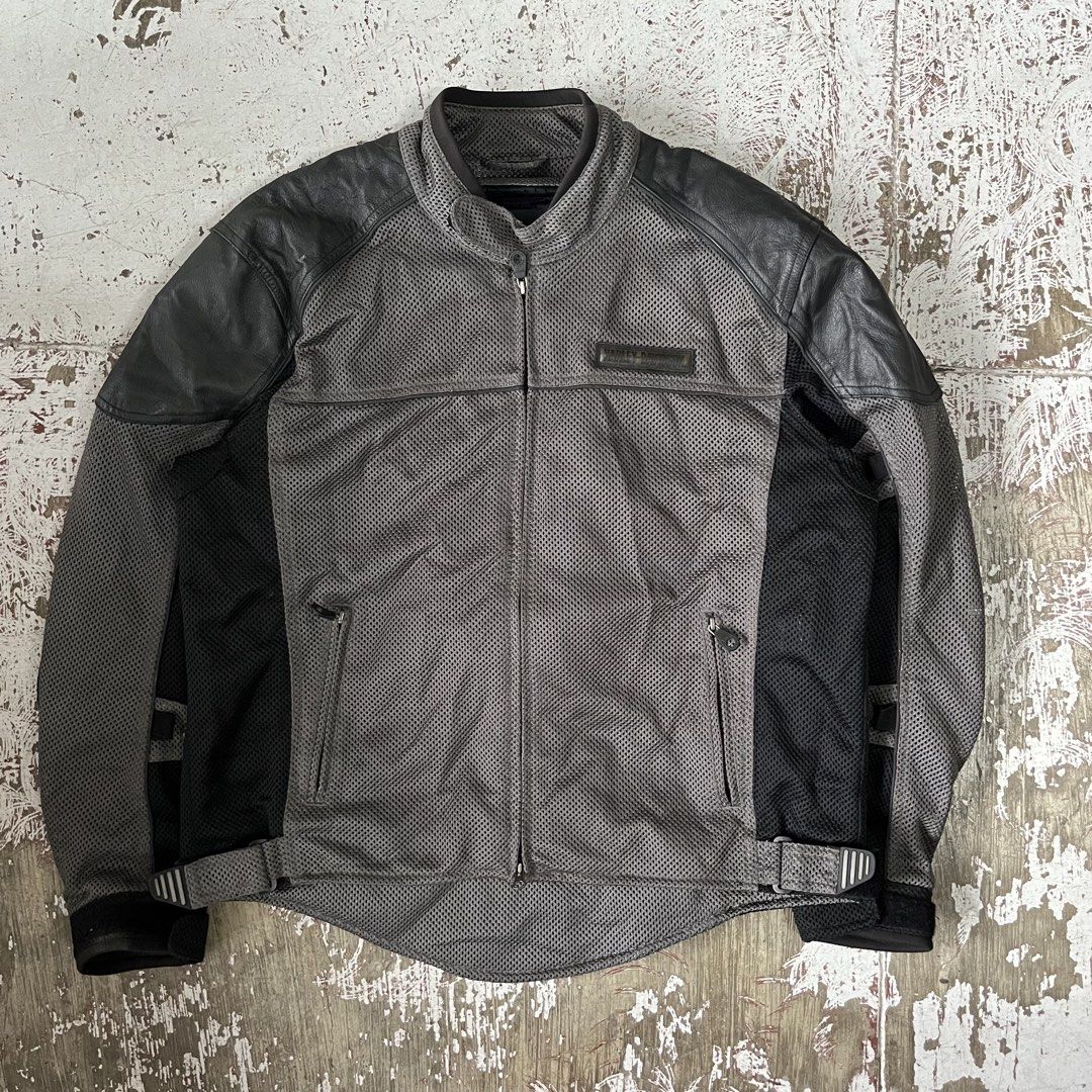 HARLEY MESH RACING JACKETS✨ (Category: Coats, Jackets and Outerwear) located in Iloilo. Submitted by anonymous_ph (Listing ID 1463626116, Image 1). Description: HARLEY MESH RACING JACKETS✨ LARGE SHOULDER-19 WIDTH P-P 26 L- 25 BACK -27 HEM- 23 SLEEVE LENGTH FRM AMRPIT-20.5 CR:9.5/10 EXCELLENT DM IF INTERESTED 📩 .