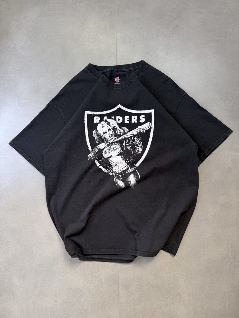 Harley Quinn Raiders tee shirt (Category: Tshirts & Polo Shirts ) located in Santa Rosa. Submitted by arvintage.ph (Listing ID 1463696973, Image 1). Description: Tagged: XL on tag Width 22” | Length 29” Condition: Lightly used Issue(s): Minimal hairline crackprints.