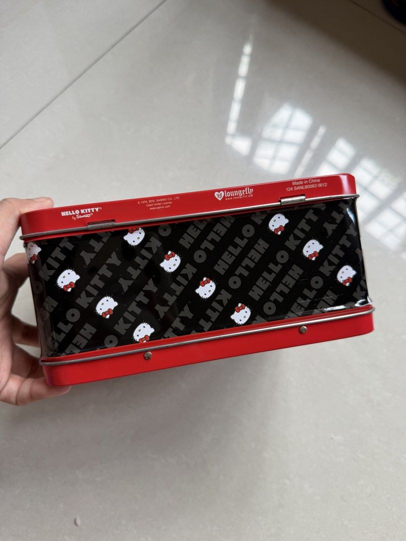 Hello Kitty Authentic Lunch Box Tin (Category: Food Organization & Storage) located in Makati City. Submitted by dflim (Listing ID 1463637427, Image 3). Description: Brand New Authentic Hello Kitty Tin Lunchbox In very good condition; brand new with tag Authentic licensed Hello Kitty item Php 650 (sells for Php 895 in Rustan’s) Shipping c/o buyer Rfs decluttering.