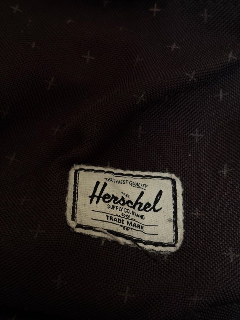 Herschel Supply Co. Backpack Black Cross Pattern (Category: Backpacks) located in Baliuag. Submitted by asdfraks (Listing ID 1463614806, Image 2). Description: - Classic Herschel backpack - ₱500 pesos - rfs: needs funds - jnt/flash shipping.