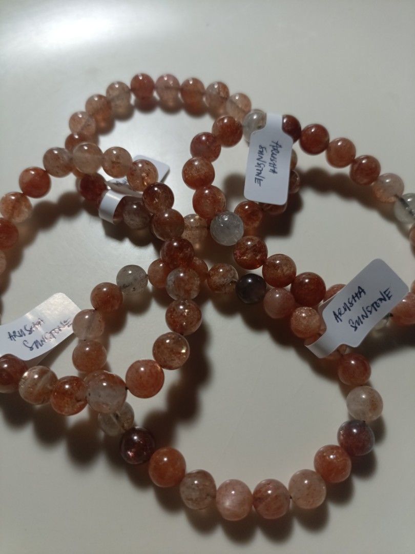 High Quality Arusha Sunstone 4pcs left (Category: Bracelets) located in San Antonio. Submitted by thriftsandcharms (Listing ID 1463735371, Image 3). Description: 3 pcs left remaining 380 each 900 if will get 3pcs gcash Olongapo City +sf pm for more details.