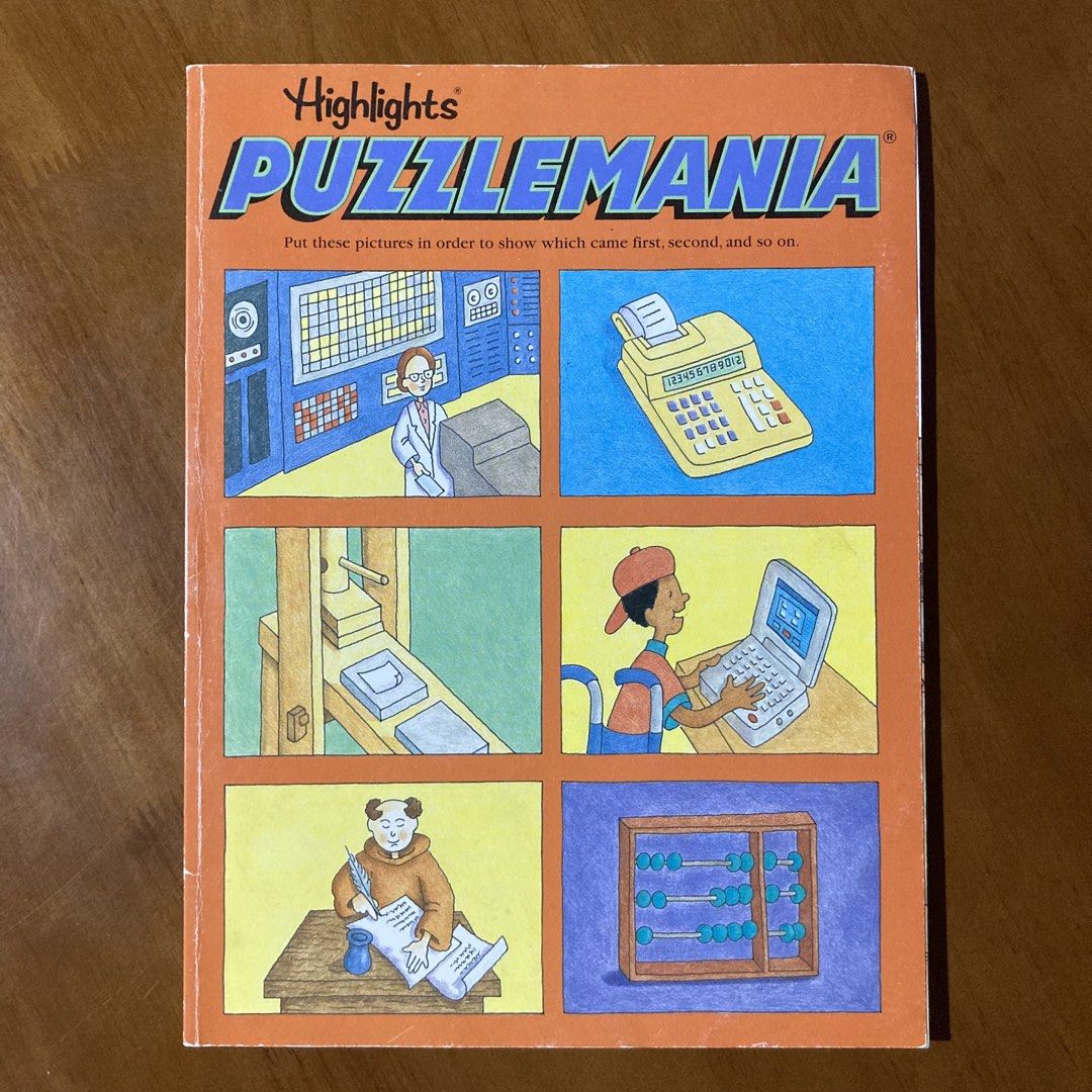 Highlights Puzzlemania Activity Book for Kids (Category: Children's Books) located in Mandaluyong City. Submitted by booksforkeeps (Listing ID 1463703425, Image 1). Description: - Highlights Puzzlemania book for kids - Features mazes, word searches, dot-to-dots, and other fun activities - Keeps young minds engaged and entertained - Perfect for travel or quiet time - Colorful illustrations and engaging challenges.