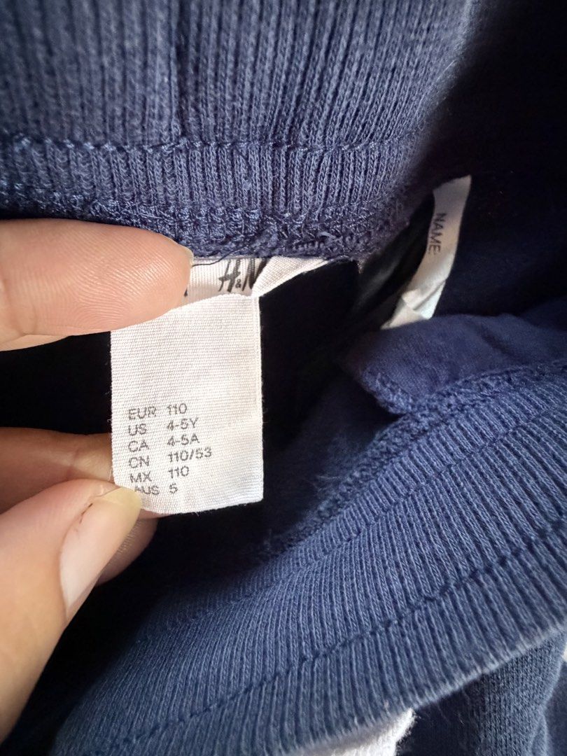 H&M Striped Top & Navy Joggers Set (Category: Babies & Kids Fashion) located in Silang. Submitted by ayiejavier30 (Listing ID 1463566571, Image 3). Description: - Adorable H&M outfit for kids. - Long-sleeved striped top with a cute patch detail. - Comfortable navy blue joggers with a drawstring waist. - Ideal for everyday wear and playtime. - Stylish and comfy set for your little one..