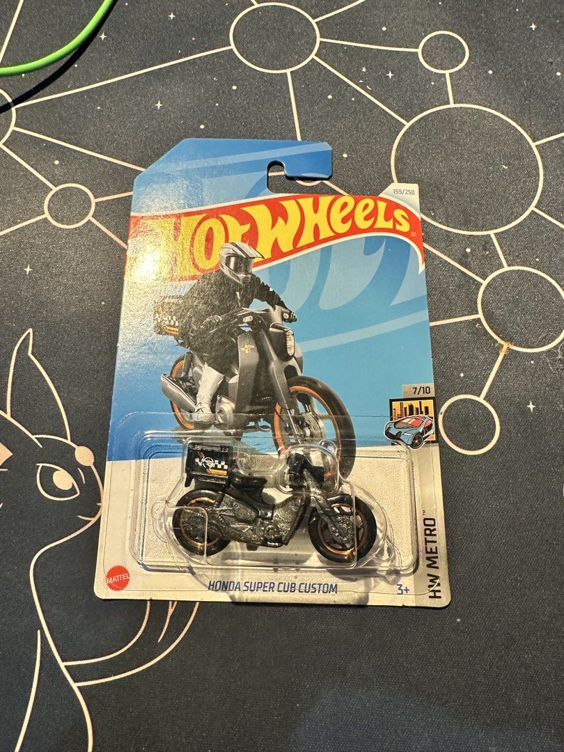 Honda Super Cub Custom RTH (Category: Vehicle & Diecast Models) located in Valenzuela. Submitted by mclovin.0819 (Listing ID 1463715698, Image 1). Description: Hot Wheels - Rare Treasure Hunt.