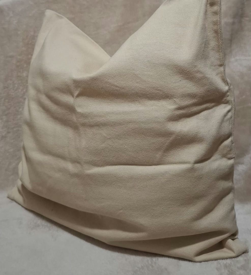 IKEA Cotton Canvas Cushion Covers – 4 pcs (Category: Cushions & Throws) located in Quezon City. Submitted by m_decluttering_sale (Listing ID 1463643878, Image 1). Description: IKEA Cotton Canvas Cushion Covers – 4 pcs Brand: IKEA Size: 50 × 50 cm Color: Light Beige / Natural Beige Material: Cotton Canvas Condition: Pre-owned, good condition Quantity: 4 pcs Price: ₱400 for all 4 pcs Some covers have tiny/ light stains. I'll send pictures for you t