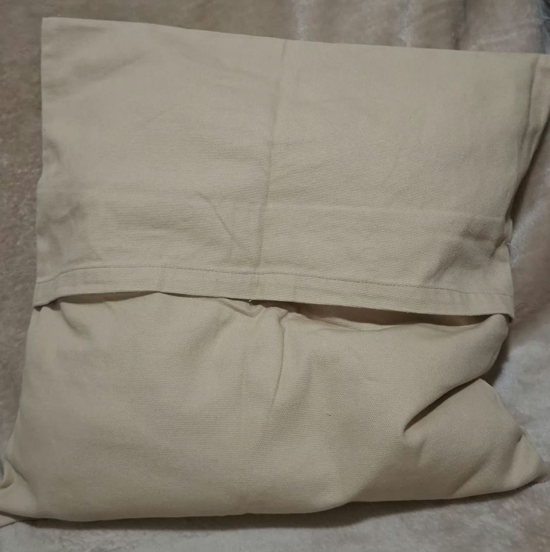IKEA Cotton Canvas Cushion Covers – 4 pcs (Category: Cushions & Throws) located in Quezon City. Submitted by m_decluttering_sale (Listing ID 1463643878, Image 2). Description: IKEA Cotton Canvas Cushion Covers – 4 pcs Brand: IKEA Size: 50 × 50 cm Color: Light Beige / Natural Beige Material: Cotton Canvas Condition: Pre-owned, good condition Quantity: 4 pcs Price: ₱400 for all 4 pcs Some covers have tiny/ light stains. I'll send pictures for you t