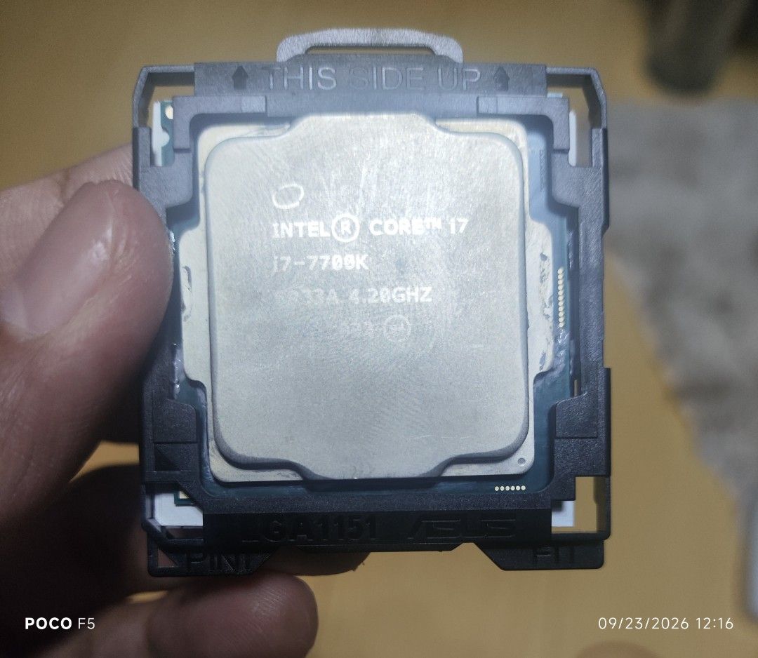 Intel Core i7-7700K LGA 1151 4.20GHz Processor (Category: Desktops) located in Manila. Submitted by softsniper (Listing ID 1463593908, Image 1). Description: NEGOTIABLE PRICE! - Intel Core i7-7700K Processor - Socket: LGA 1151 - Base Clock Speed: 4.20GHz - Ideal for Gaming & Demanding Tasks - Tested and Fully Working - Ready for Your Next PC Build.