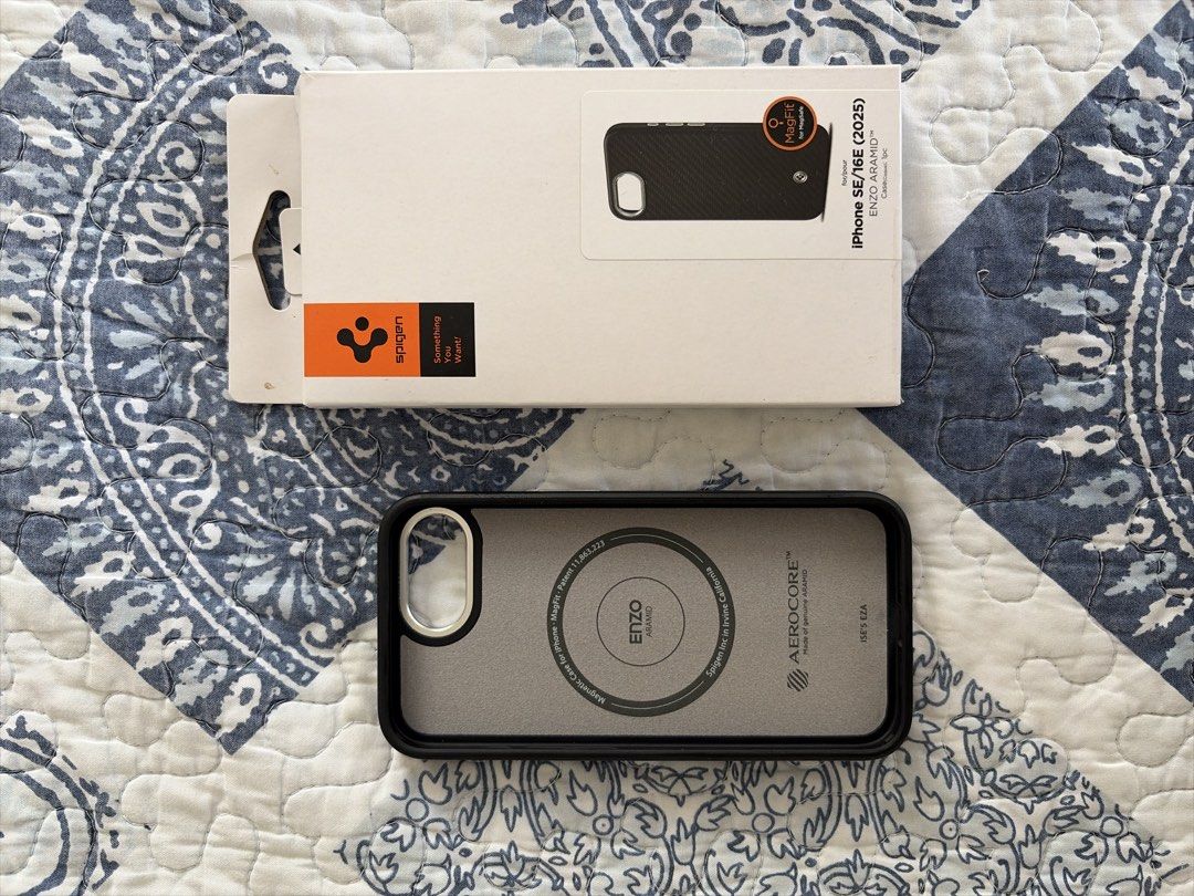 Iphone 16e Spigen Enzo Aramid Case (Category: Cases & Sleeves) located in Calamba. Submitted by Xtran00dles (Listing ID 1463564292, Image 1). Description: Origina price 3,250 - no issues - no scratches freebies: 1 pc Glastr EZ FIT privacy screen protector 1 pc Glastr EZ FIT OPTIK Pro camera lens protector .