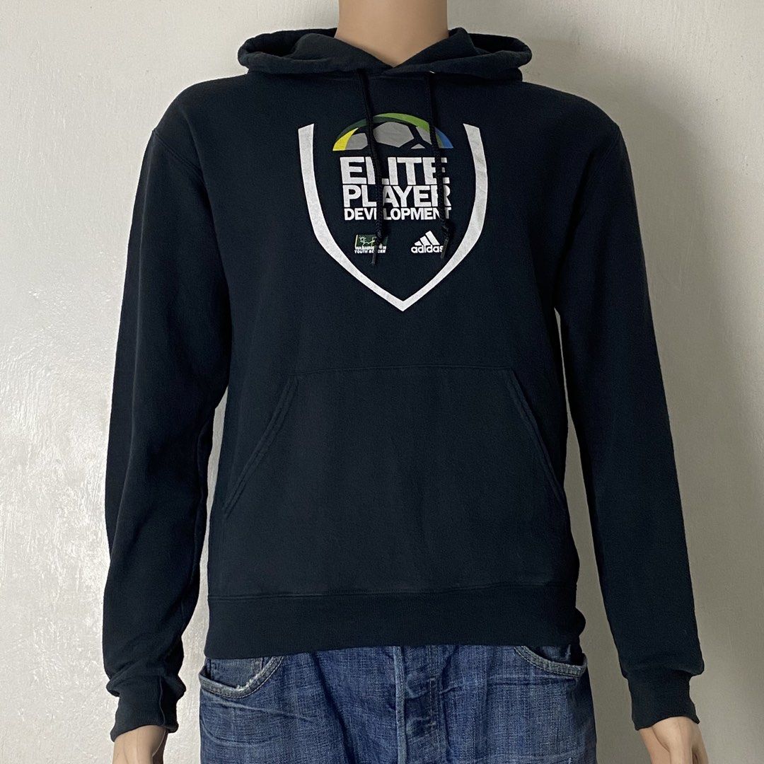JERZEES 🏃‍♀️ | Black Pullover Jacket (Category: Hoodies) located in Bulacan. Submitted by orc.ph (Listing ID 1463664140, Image 3). Description: JERZEES 🏃‍♀️ | Black Pullover Jacket Material Used: Cotton - Black - Long Sleeve -Body-Fitting - Adjustable Hood Drawstring - Kangaroo Pockets - Casual - Active Wear ‎-Size: M -Width: 20” ‎-Length: 24” Issue: NONE ‎ ‎⚠️Note: For Inspo lang po yung When worn, Mag base padin po sa exact Measurements Thank