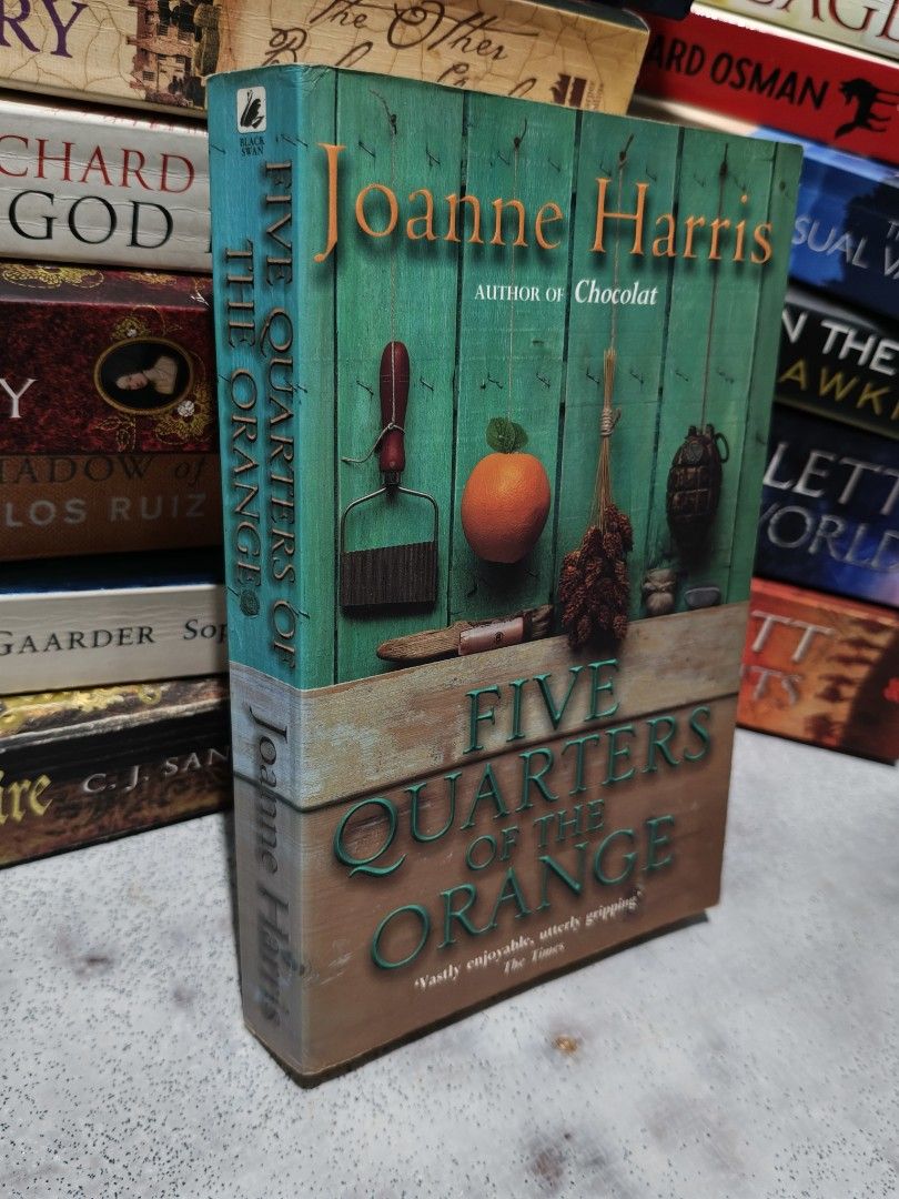 BOOK BUNDLE Joanne Harris & Alexander McCall Smith Books (Category: Storybooks) located in Caloocan City. Submitted by books_and_beads (Listing ID 1463704409, Image 2). Description: Book Bundle: Five Quarters of the Orange' and 'Chocolat' by Joanne Harris, and 'In the Company of Cheerful Ladies' by Alexander McCall Smith. - conditon: good, cracked spine, slightly foxing and tanning - Feel free to send a message for additional photos. .