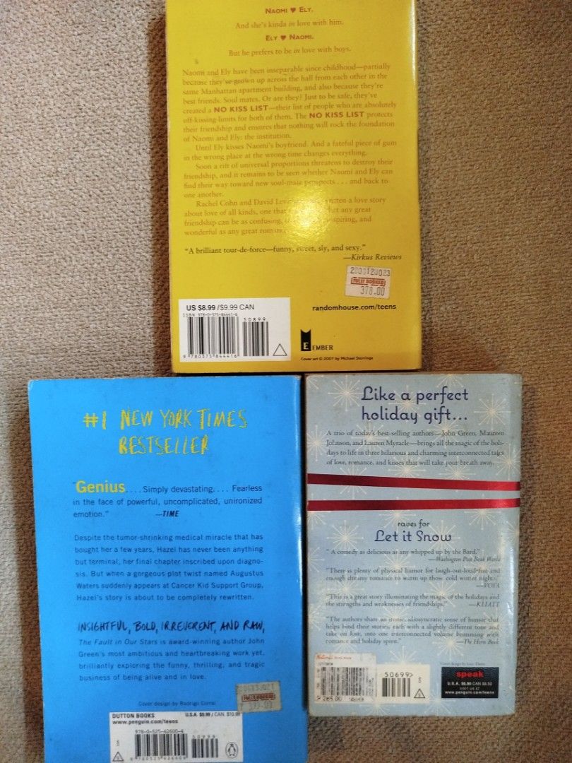 John Green & David Levithan (Category: Storybooks) located in Paranaque City. Submitted by kaceys_closet (Listing ID 1463165571, Image 2). Description: Get all for only 270!.