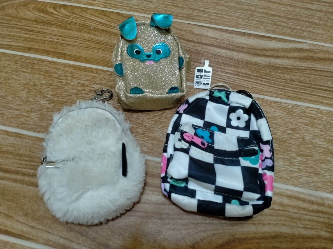 KANGOL | CLAIRES MINI BACKPACK KEY CHAIN COIN PURSE (Category: Purses & Pouches) located in Cabuyao City. Submitted by Bike_Clothing10 (Listing ID 1463656757, Image 1). Description: READ FIRST... FOR SALE: MINI BACKPACK BAG KEYCHAIN PURSE Excellent Condition Looks New -KANGOL X H&M- PRICE: 600 Fixed + SF -SHOPKINS REAL LITTLE- PRICE: 500 Fixed + SF -CLAIRES- PRICE: 450 Fixed + SF -NO COD/COP- PICK UP OR SHIPPING ONLY LOCATION: Cabuyao Laguna PM F