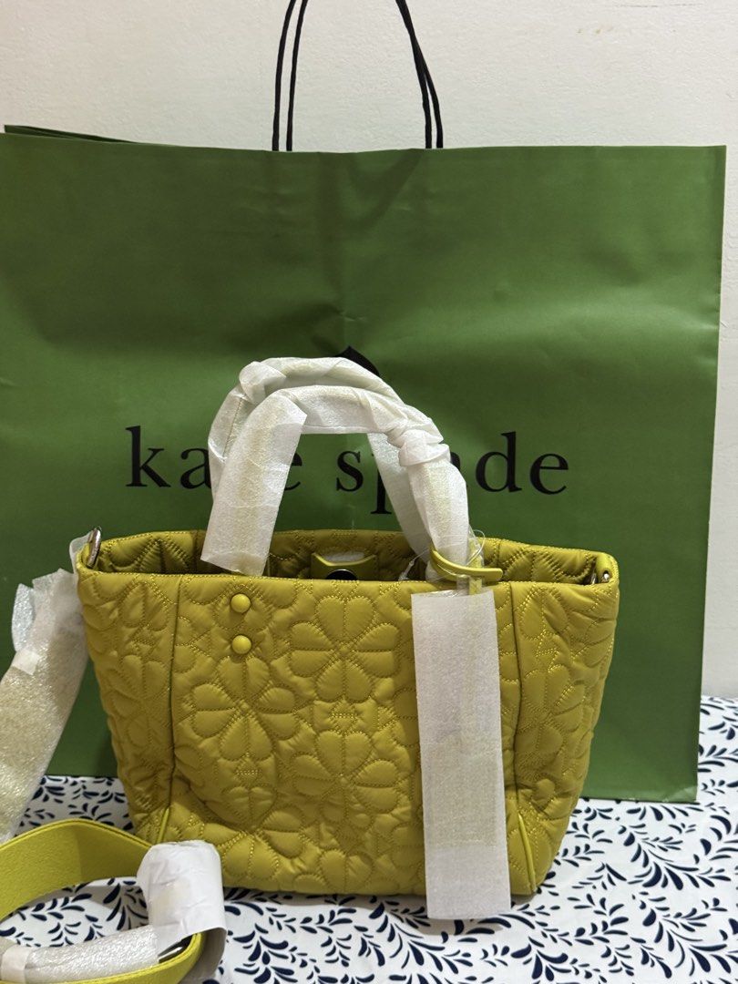 Kate Spade Tilly Quilted Small Tote Bag (Category: Announcements) located in Quezon City. Submitted by branded_jo (Listing ID 1463737441, Image 1). Description: Original Kate Spade Tilly Quilted Small Tote Bag Brand new with tag and paper bag Olivine Bought in Canada Lalamove ready.
