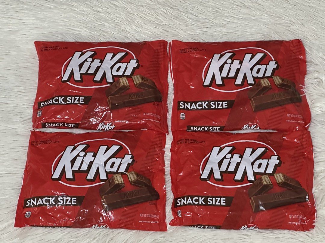 KitKat Snack Size Chocolate Bars (Category: Packaged & Instant Food) located in Las Pinas. Submitted by alleadae (Listing ID 1463639805, Image 1). Description: - KitKat snack size chocolate bars - Each bag contains individually wrapped bars - Perfect for sharing, parties, or a quick treat - Delicious chocolate wafer bars.