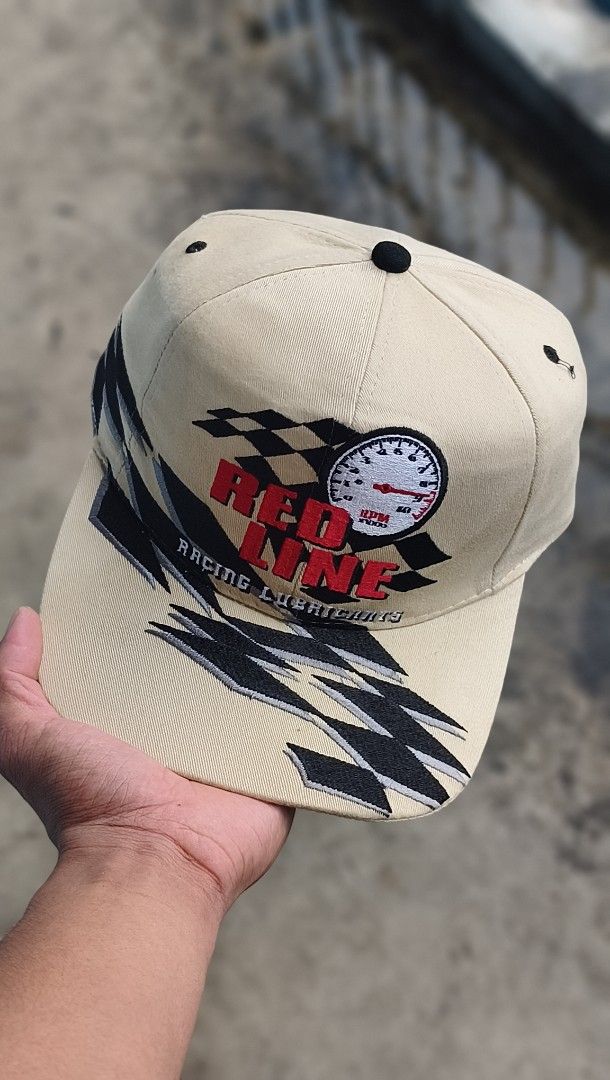 Kuzuu Racing Line Red Line Snapback Cap (Category: Caps & Hats) located in Manila. Submitted by aye_posadas (Listing ID 1463682800, Image 1). Description: - Cool Kuzuu snapback cap - 'Red Line Racing' embroidery with speedometer and checkered flag graphics - 'WATERWETTER' embroidery on the back - Made of 100% cotton - One size fits most - Perfect for car enthusiasts.