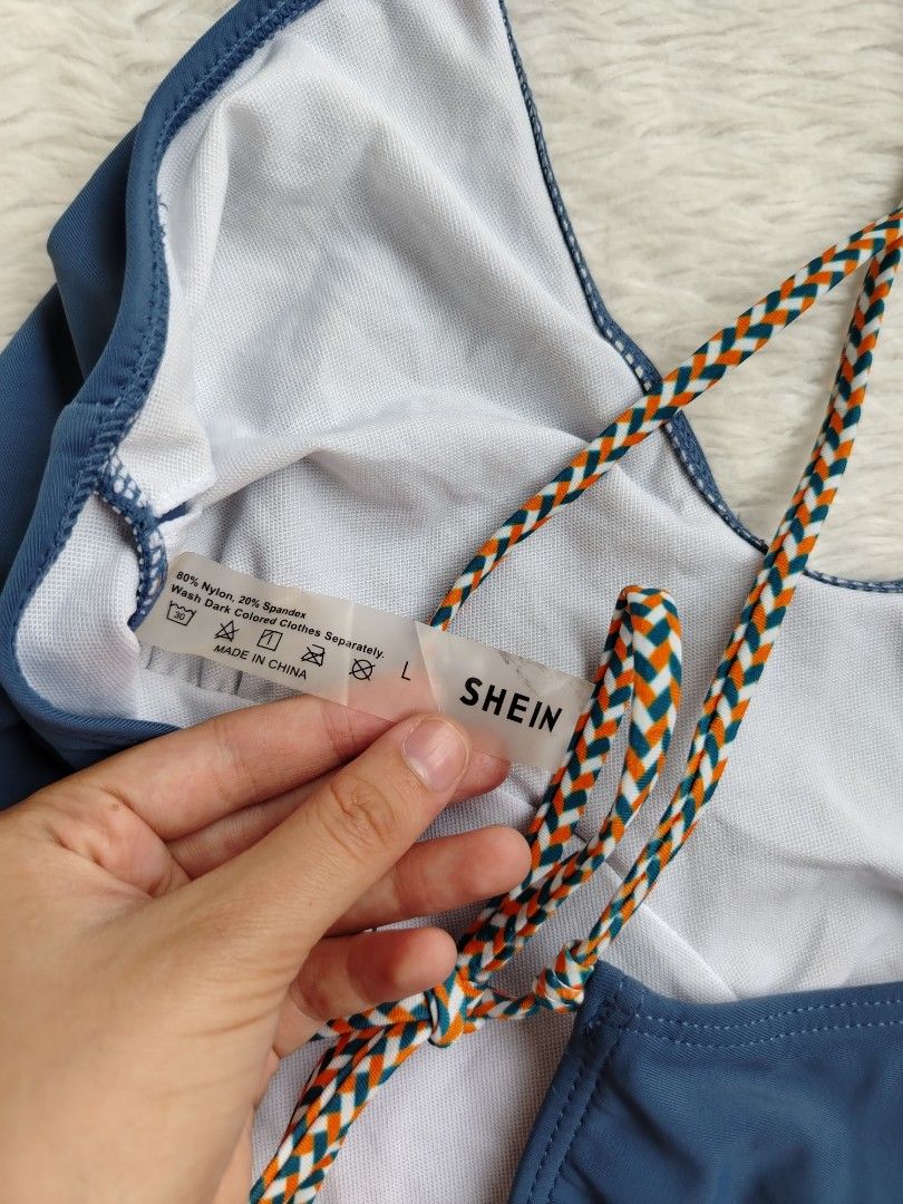 (L) SHEIN Swim (Category: Bikinis & Swimsuits) located in Paranaque City. Submitted by closetbykimkirsten (Listing ID 1463641460, Image 3). Description: 🎀Like New🎀 ✨Brand: Shein ⚡No pads w/ Pad slot 🪷Size: Large 💸Price: P249 (Non Negotiable) ♦️All Items are PRELOVED in good condition. ♦️Please do manage your expectations. ♦️WASH before USE ♦️BUY at your own RISK 🔥NO RETURN NO EXCHANGE POLICY🔥 ⛔BOGUS BUYER/JOY RESERVER will be posted in ever